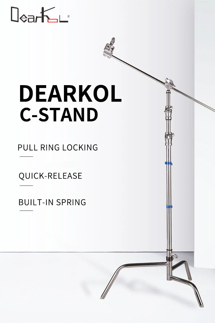 Dearkol DC-1 Unique Collar 3290mm Quick Release Turtle Base C Stand Dearkol DC-1 Unique Collar 3290mm Quick Release Turtle Base C Stand - Image 1