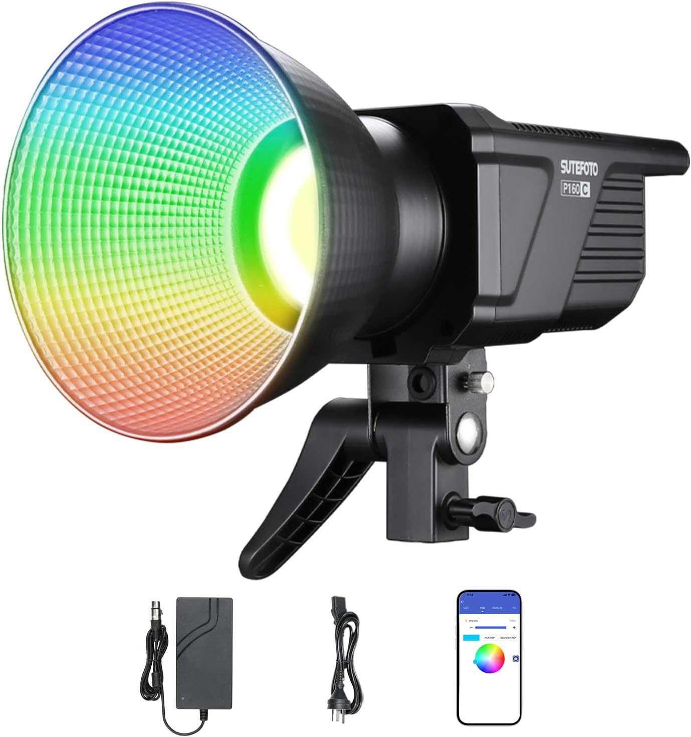 Sutefoto P160C RGB Led Video Light Sutefoto P160C RGB Led Video Light - Image 1