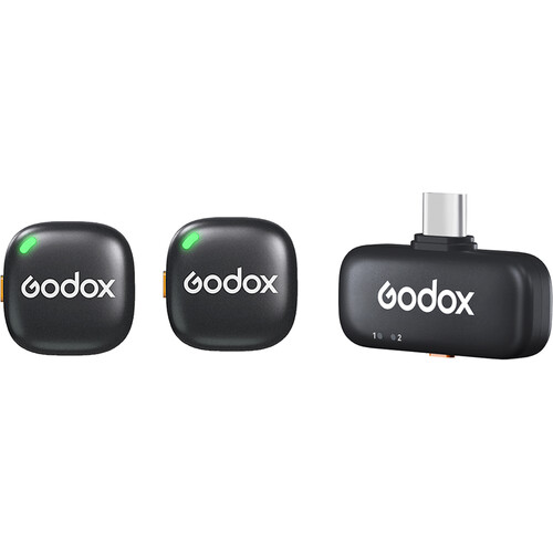 Godox C01 2-Person Wireless Microphone System with USB-C Connector for Mobile Devices I Godox C01 2-Person Wireless Microphone System with USB-C Connector for Mobile Devices - Image 1