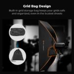 K&F CONCEPT 30x120cm One snap Quick Setup Strip Softbox - Image 4